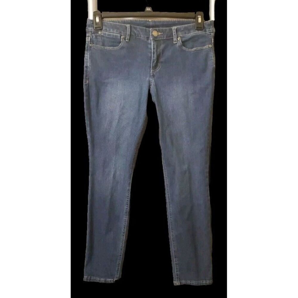 Christopher &‎ Banks Straight Crop Jeans Womens 6P Blue Denim Mid-Rise Med Wash